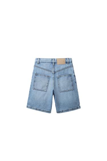 RELAXED BAGGY DENIM BERMUDA SHORTS - Mid-blue by Zara - Image 1