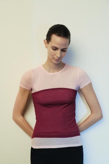 SUPIMA® DOUBLE EFFECT T-SHIRT - Burgundy by Zara - Image 3