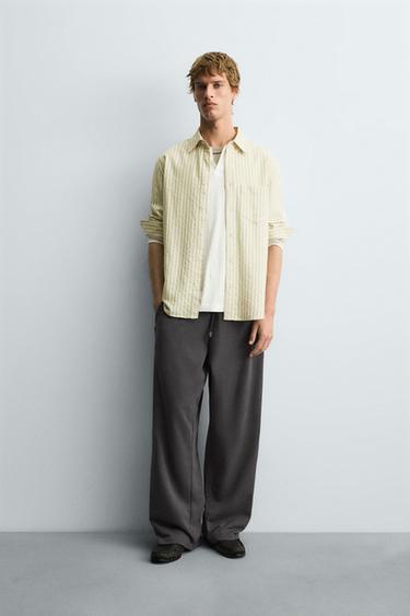 Zara COLOR BLOCK JOGGING PANTS - Anthracite grey