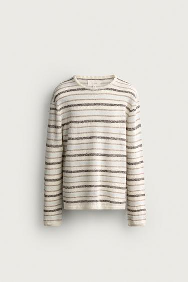 LINEN AND CASHMERE STRIPED JUMPER - Stripes by Zara