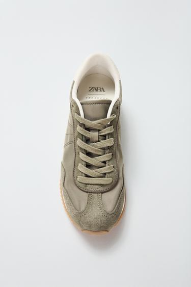 SOFT RUNNING SHOES - Khaki Green by Zara