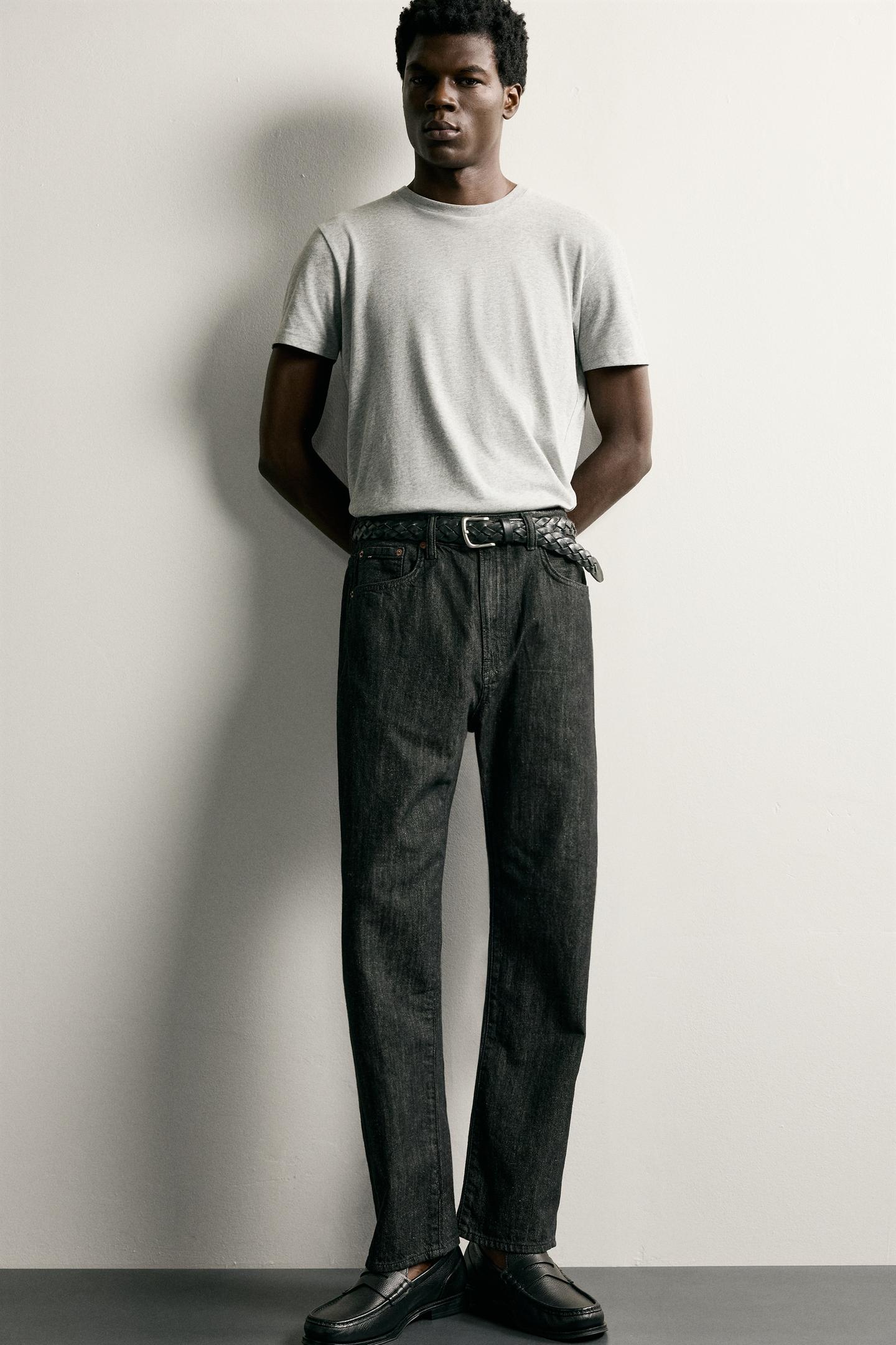 Мужские джинсы Zara Lightweight Regular Fit, цвет: Угольный серый — фото 6