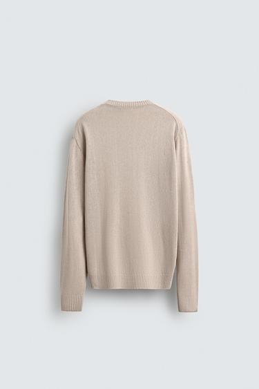 PULL COUPE DÉCONTRACTÉE STRUCTURÉ - Écru de Zara - Image 7