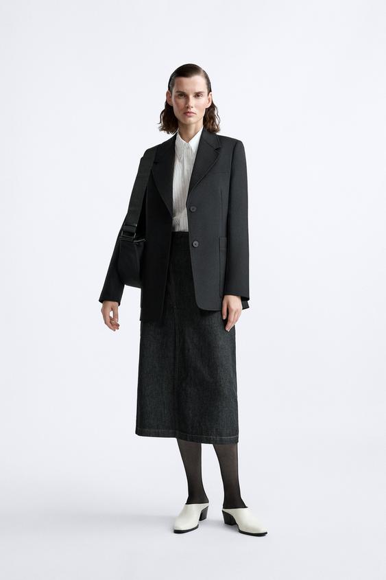 STRAIGHT BLAZER X STUDIO NICHOLSON - Black | ZARA Spain