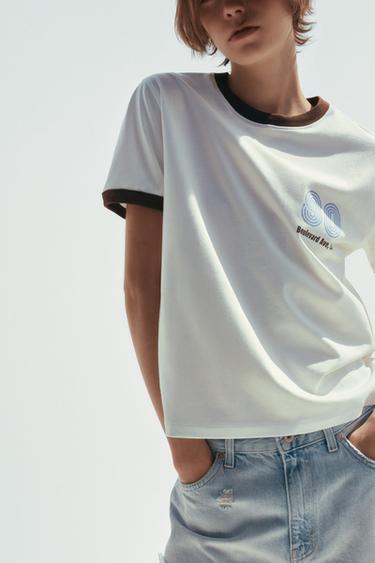BRIGHT PRINT T-SHIRT - Blue/White by Zara - Image 2