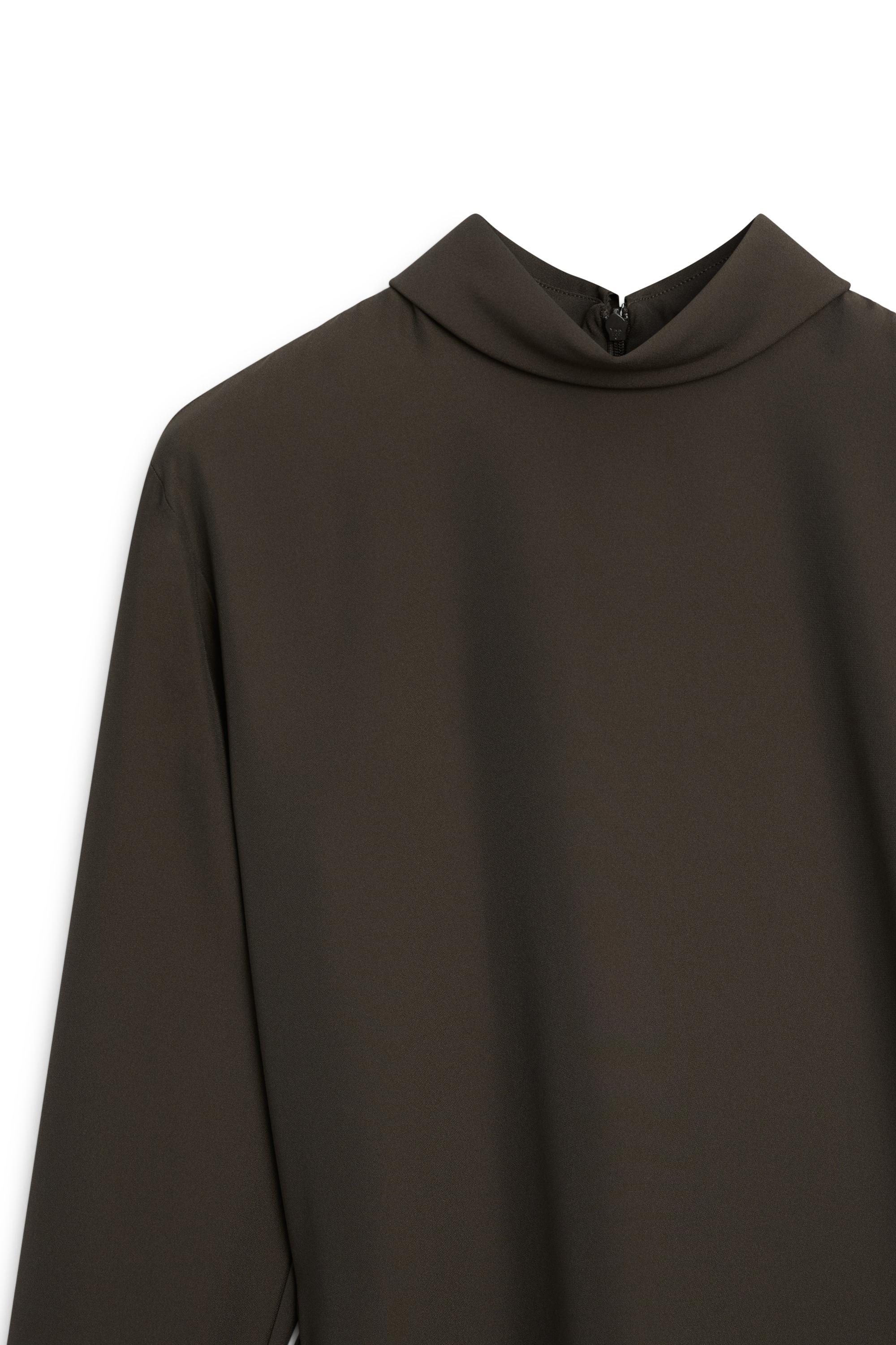 Flowing high neck asymmetric blouse - LIMITED EDITION