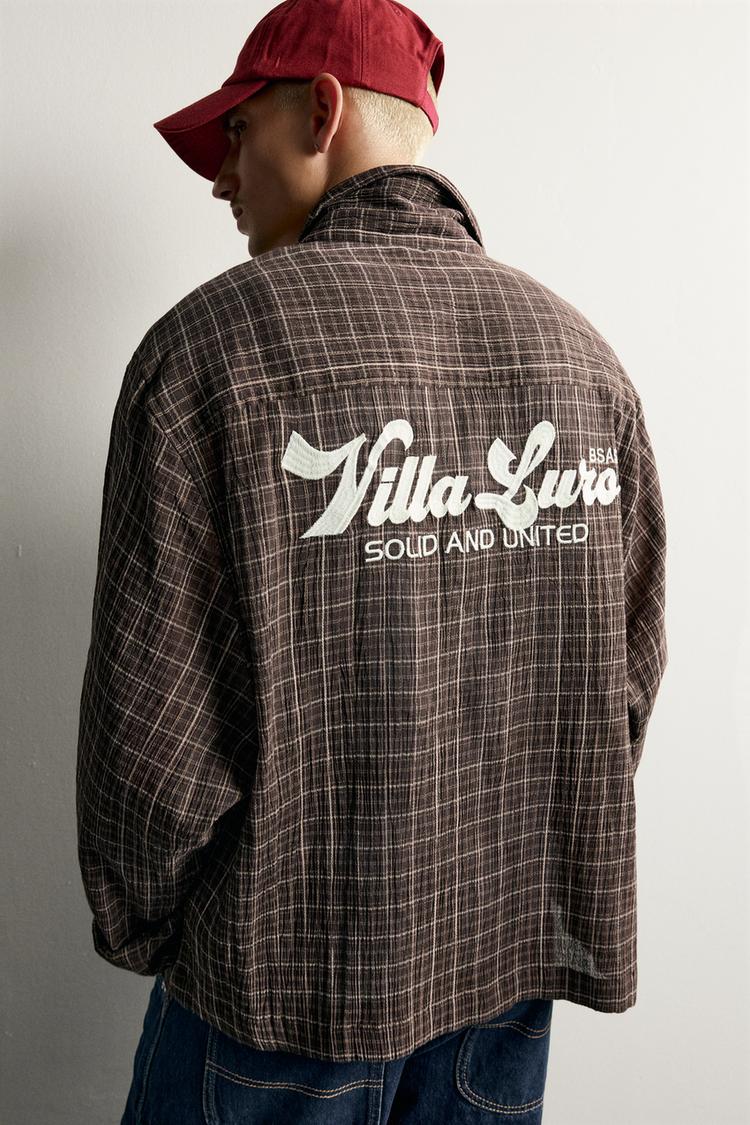 COMBINED EMBROIDERED CHECK SHIRT