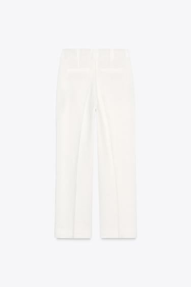 PANTALON MÉLANGE LIN ZW COLLECTION - Blanc de Zara - Image 6