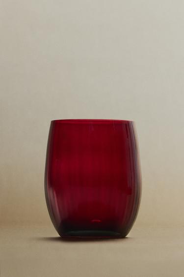 CRYSTALLINE CHRISTMAS TUMBLER WITH RAISED DESIGN - Red by Zara - Image 4