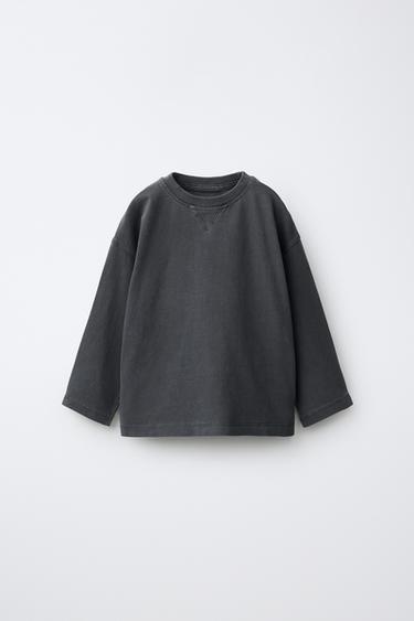 GARMENT DYE T-SHIRT - Dark anthracite by Zara