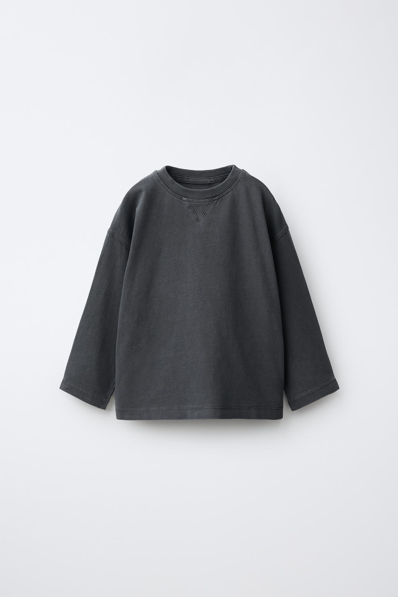 GARMENT-DYED T-SHIRT — Dark anthracite