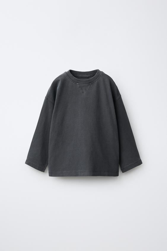 GARMENT DYE T-SHIRT - Dark anthracite by Zara - Image 0