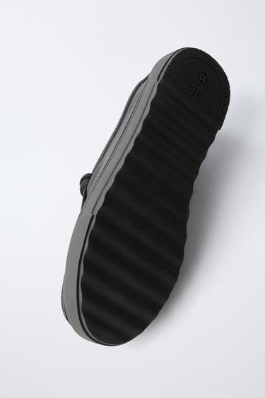 LEATHER BINDING SHOES - Black by Zara - Image 7