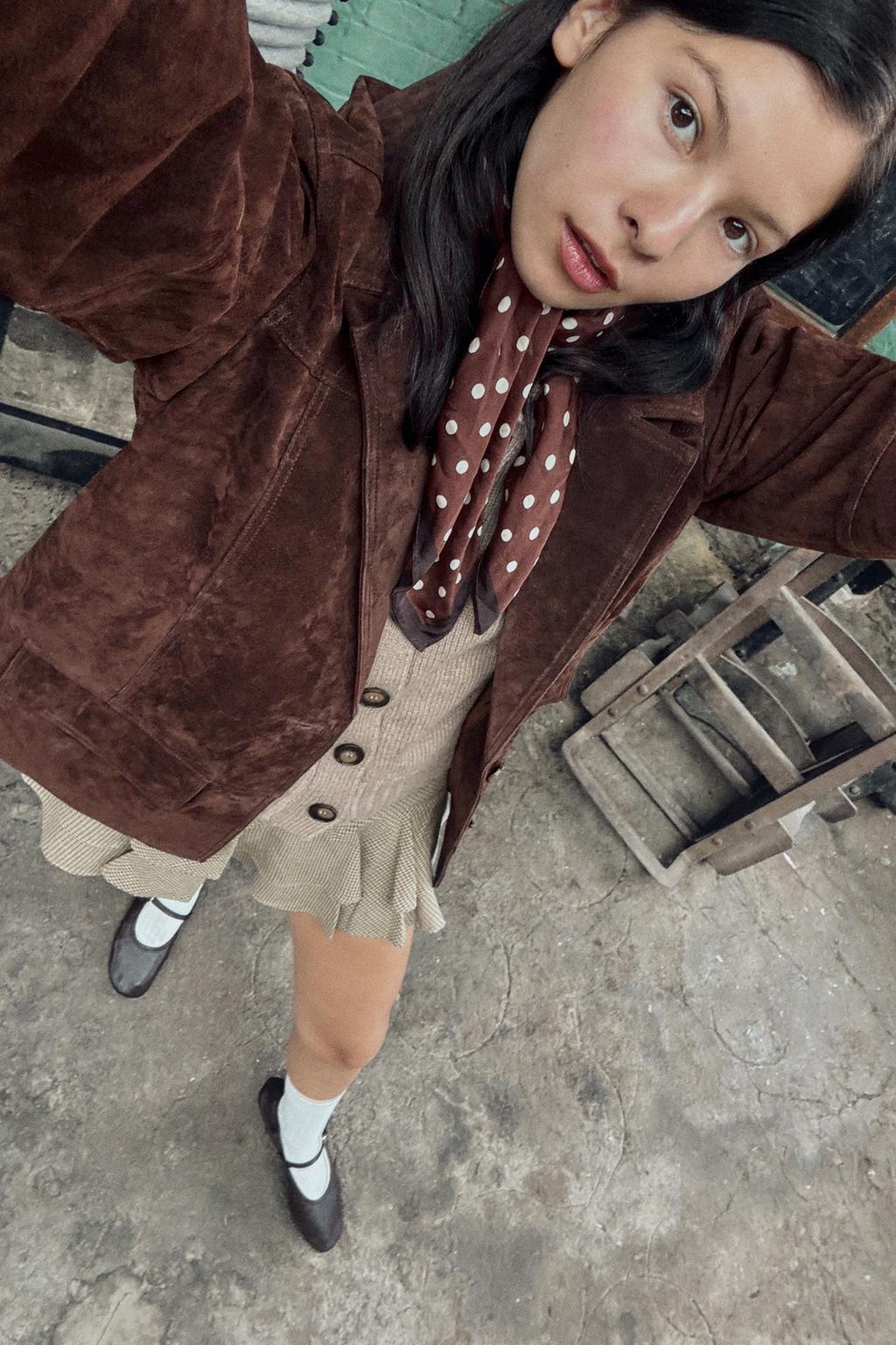 100% SUEDE OVERSIZED BLAZER