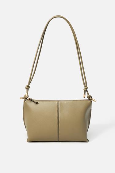Zara KNOTTED CROSSBODY BAG - Green