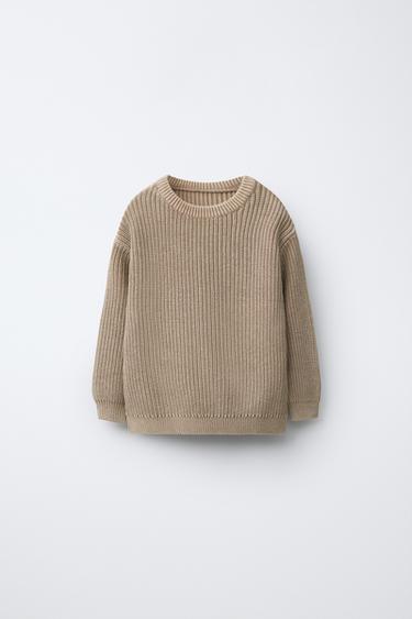 FADED-EFFECT KNIT SWEATER - camel by Zara