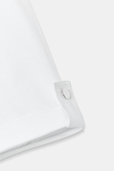 T-SHIRT ASYMÉTRIQUE BOUTON - Blanc de Zara - Image 7