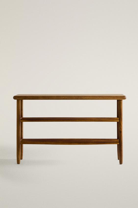 ACACIA WOOD SHOE BENCH - Brown by Zara - Image 0