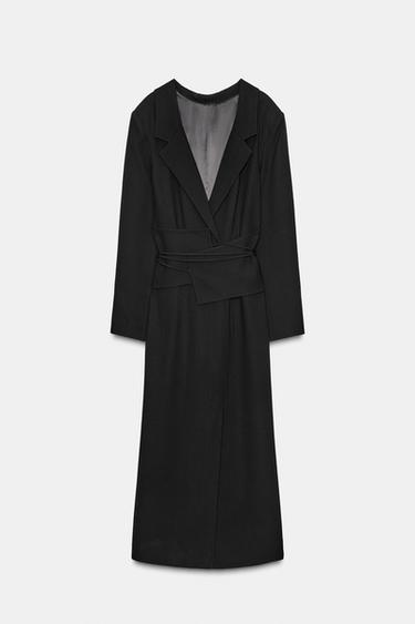 ZW COLLECTION LIMITED EDITION SASH COAT DRESS - Black by Zara - Image 8