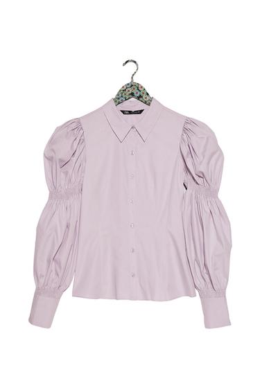 ELASTIC TRIM POPLIN SHIRT TRF