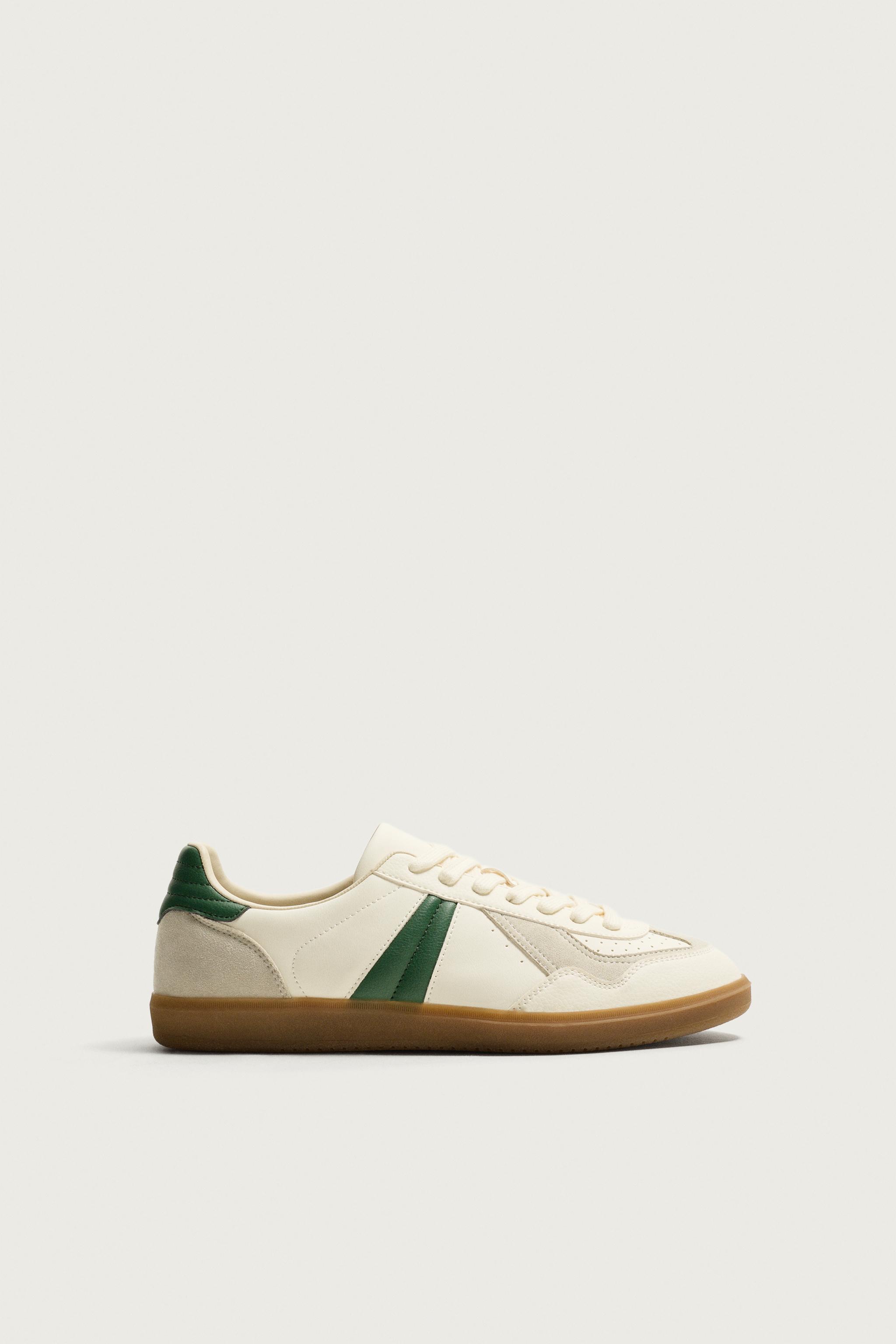 RETRO COLOR-DETAIL SNEAKERS — White