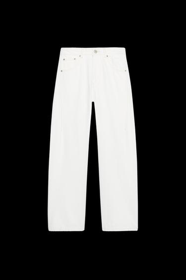 JEANS TRF SLOUCHY SCHLAUFE MITTELHOHER BUND - Weiß von Zara - Bild 0