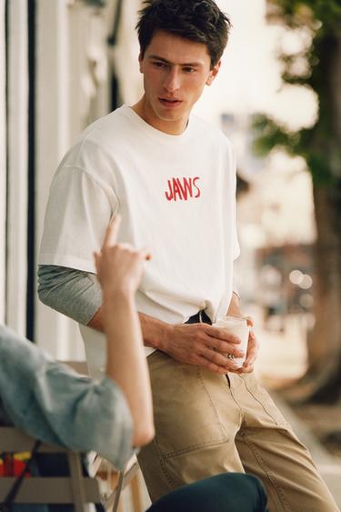 JAWS© UCS LLC AND AMBLIN X DYLAN´S T-SHIRT CLUB X ZARA ILLUSTRATION T-SHIRT - white by Zara