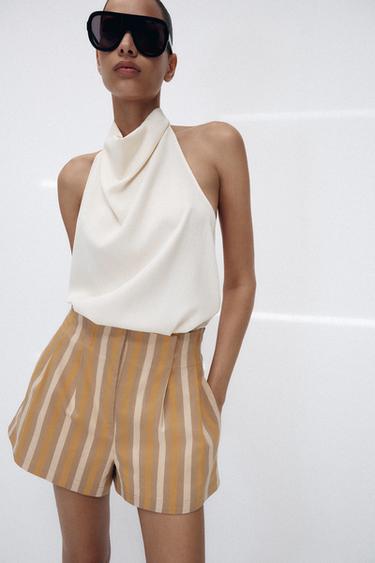 ZW COLLECTION STRIPED BERMUDA SHORTS - Multicoloured by Zara