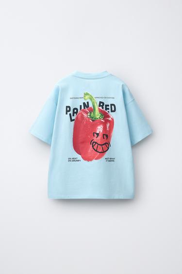 PEPPER PRINT T-SHIRT - Blue/White by Zara - Image 1
