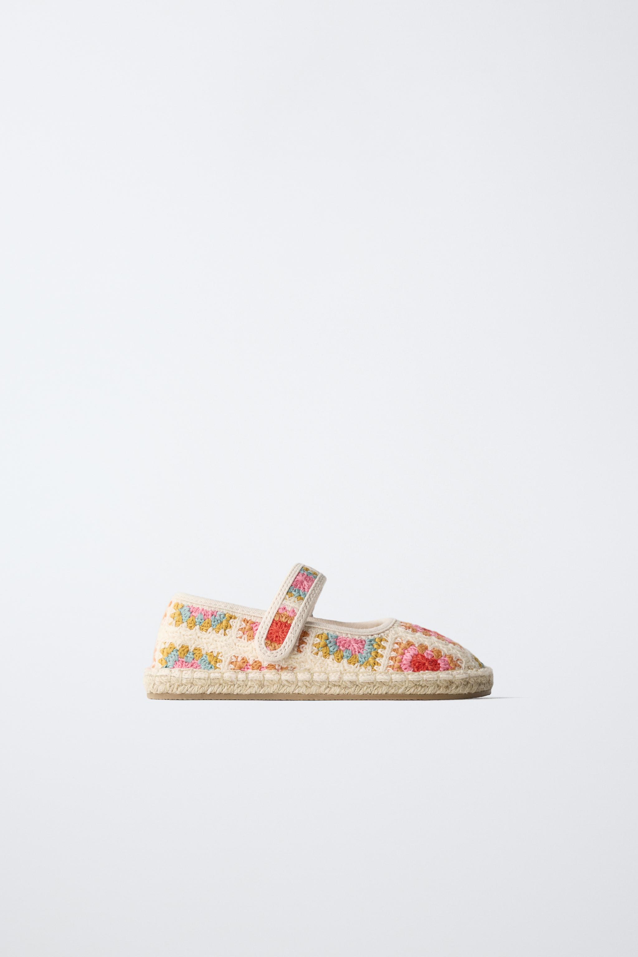 Обувь Zara CROCHET EFFECT BALLET FLATS
