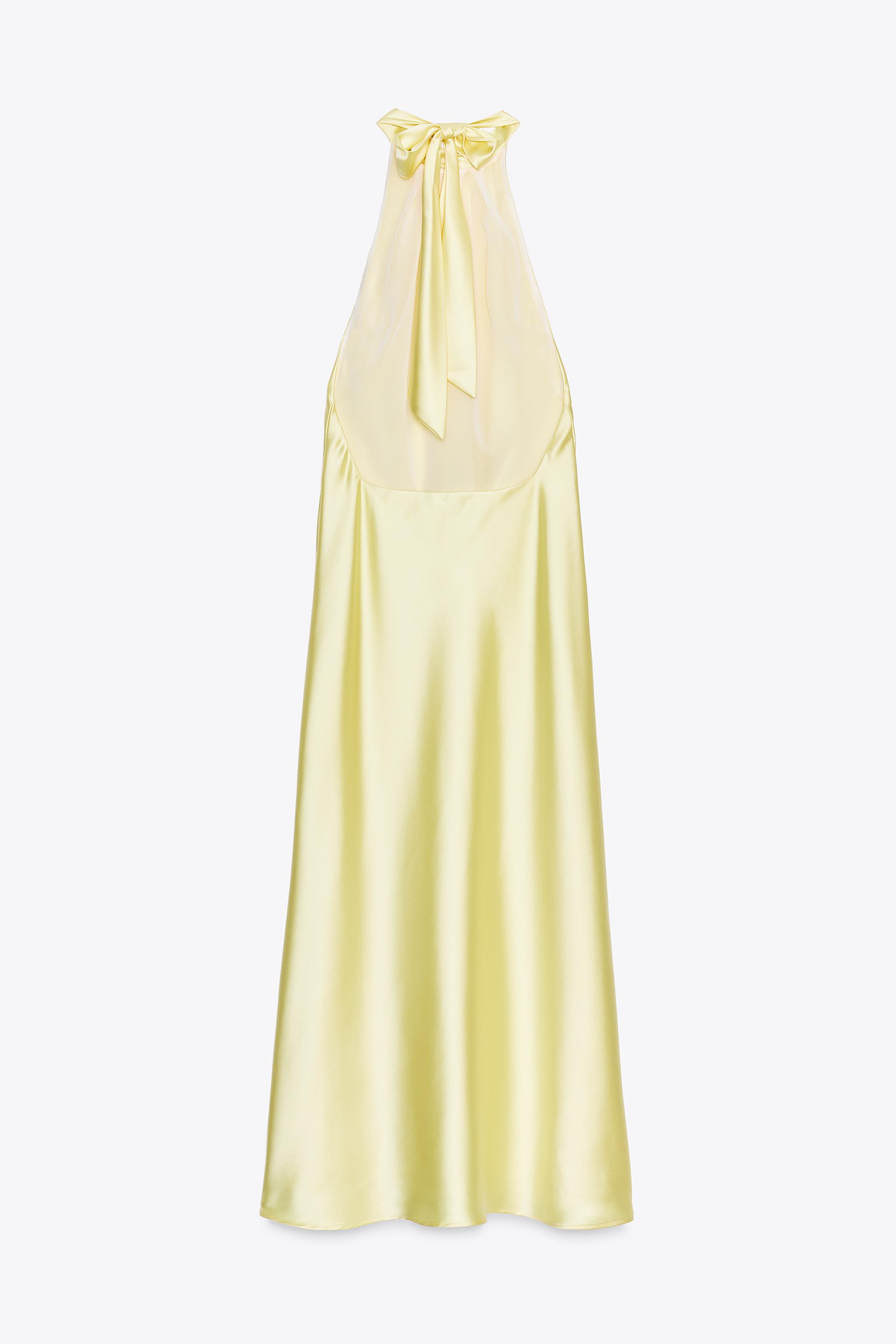 ROBE SATINÉE HALTER