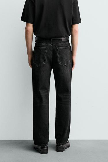 ORIGINS STRAIGHT ANKLE FIT JEANS - Black by Zara