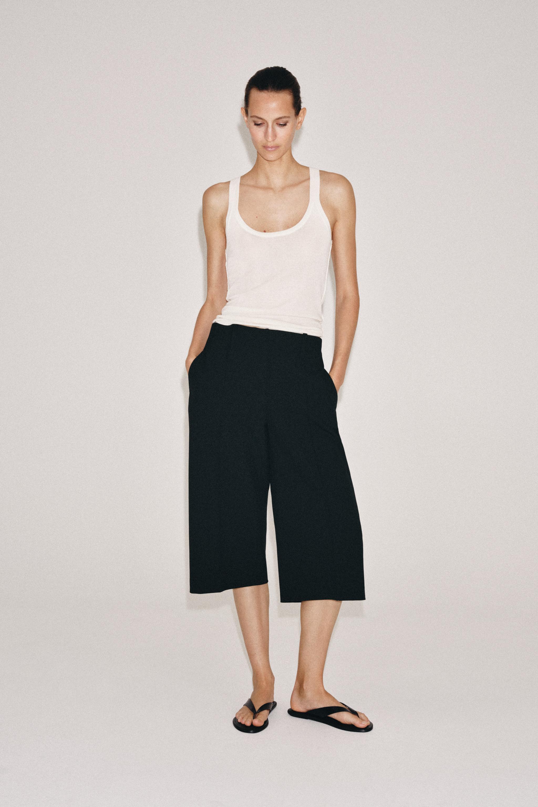 Женские шорты Zara ZW COLLECTION STRAIGHT DARTED BERMUDA SHORTS — фото 5