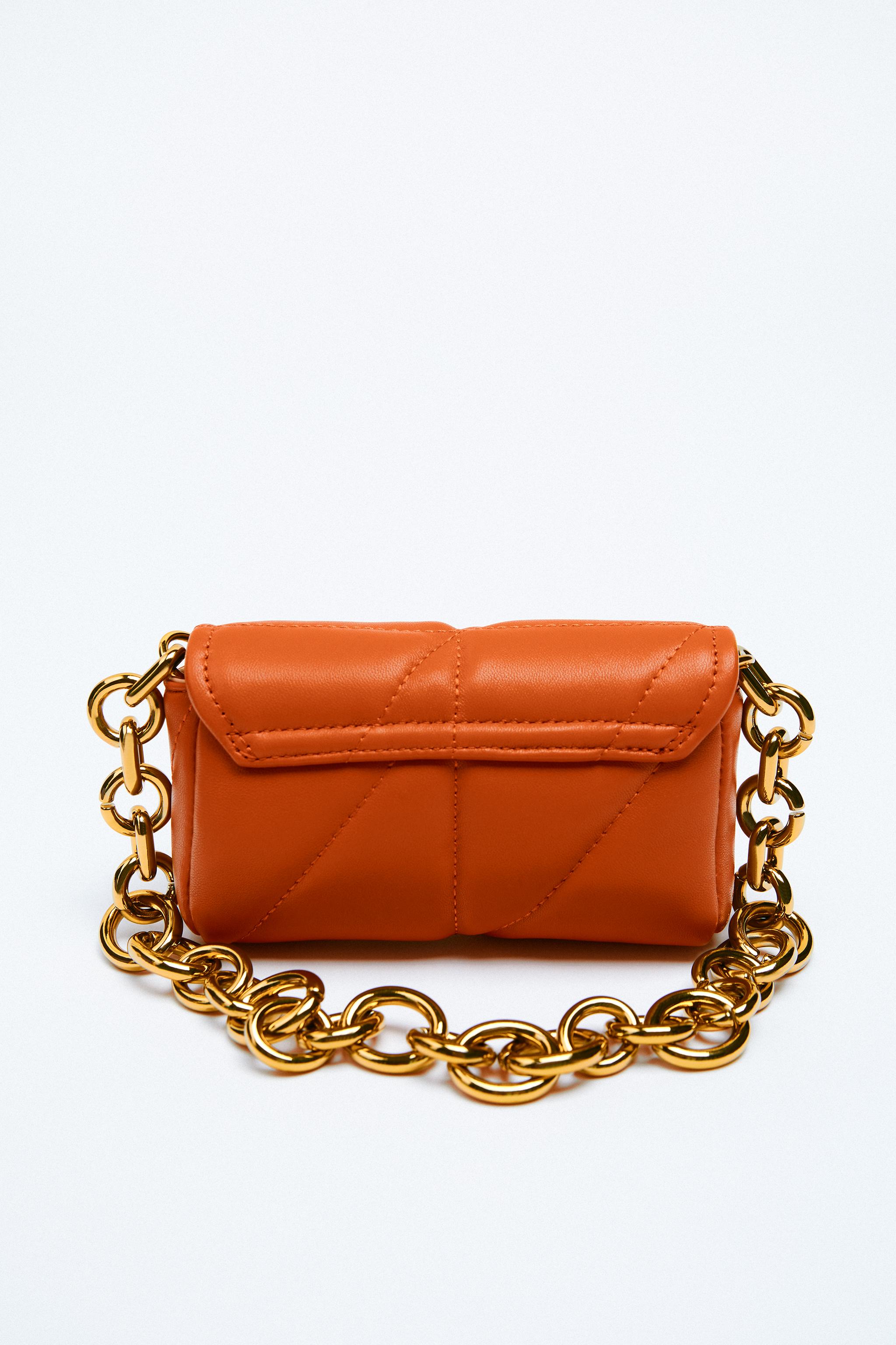 ZARA QUITTED deals LEATHER MINI BAG