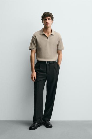 POLO ESTRUCTURA VERTICAL - Tostado de Zara - Imagen 0
