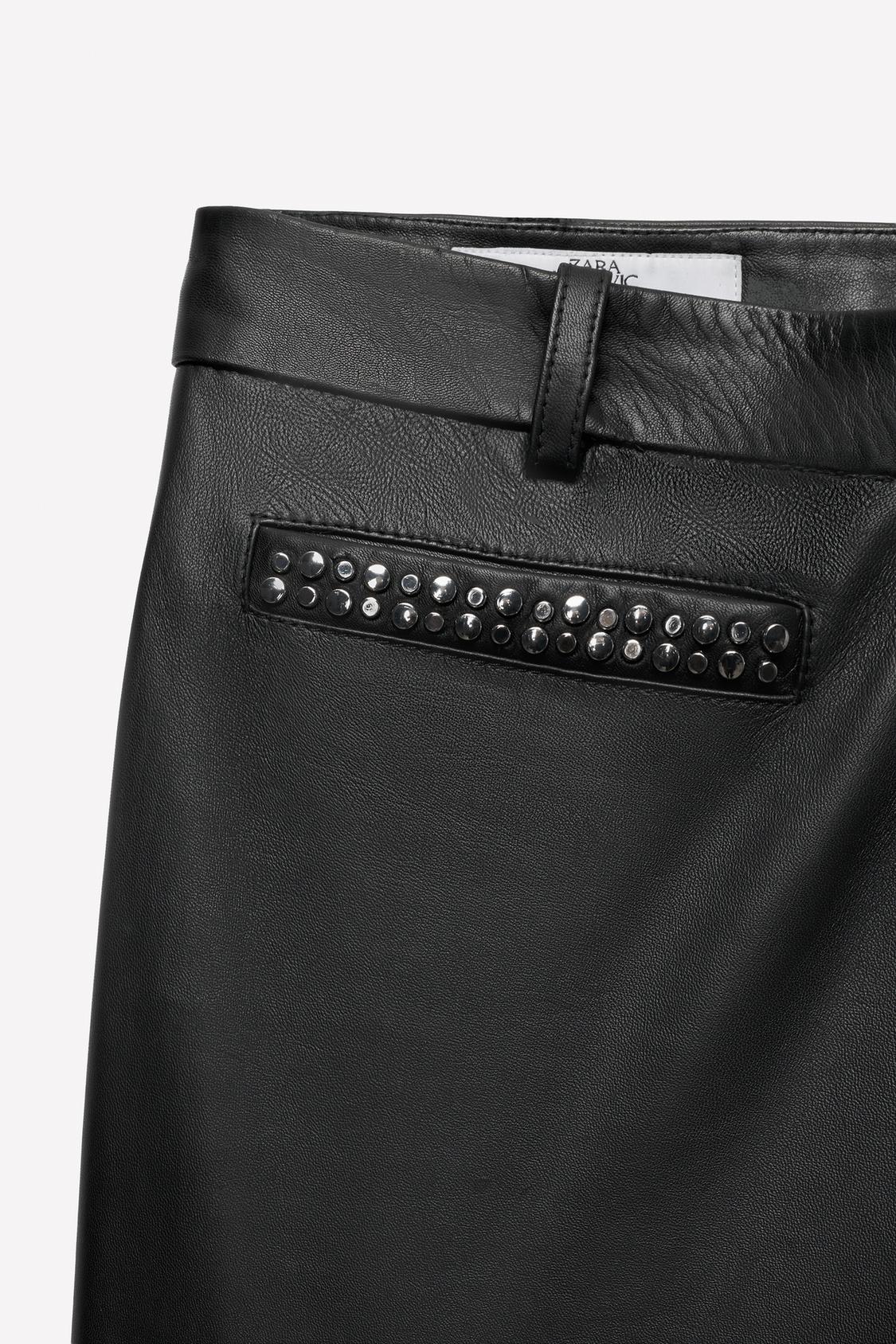 FLARE LEATHER PANTS WITH STUDS LUDOVIC DE SAINT SERNIN x ZARA
