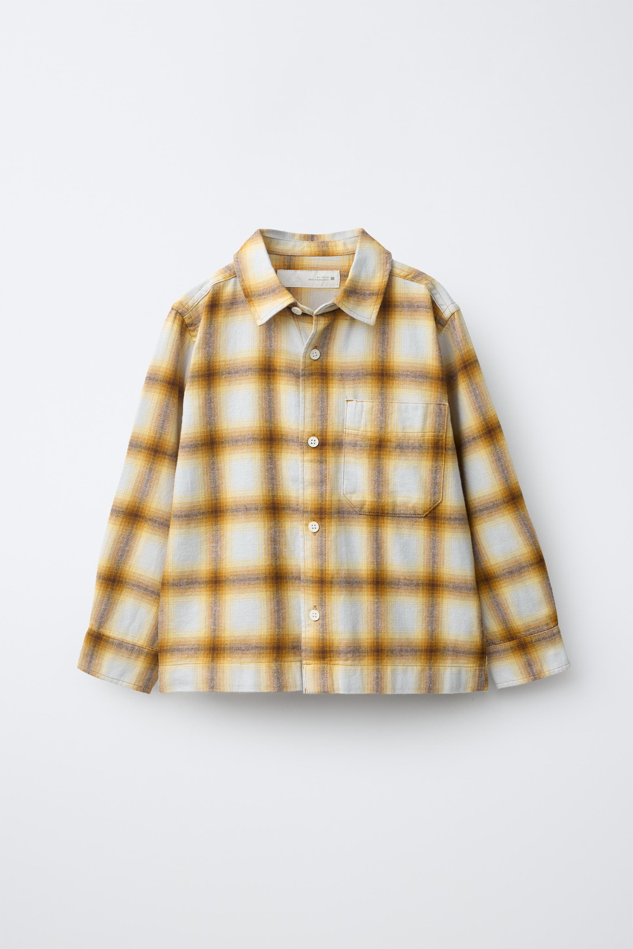 PLAID SHIRT — Mustard