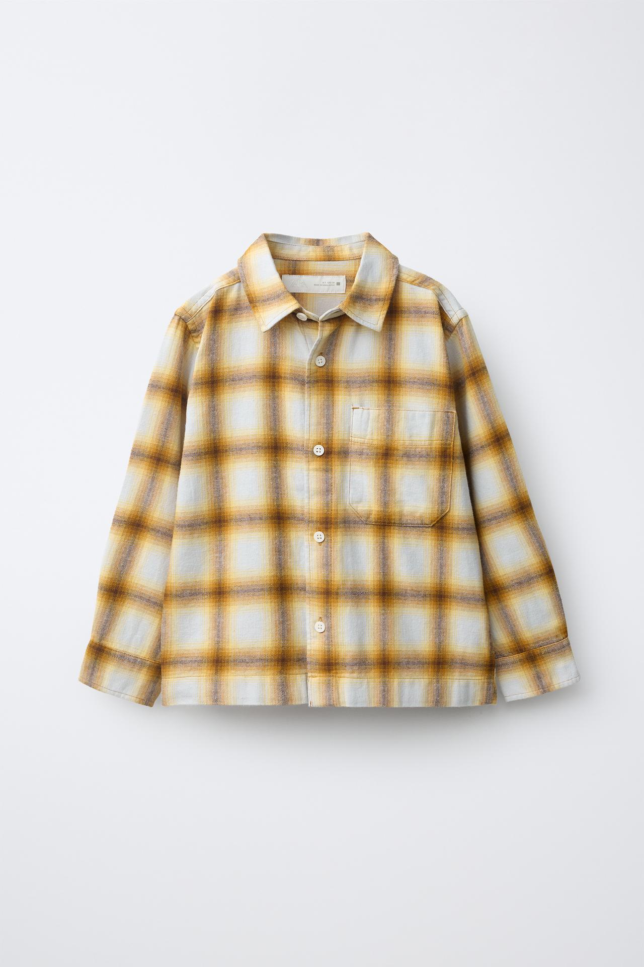 PLAID SHIRT — Mustard