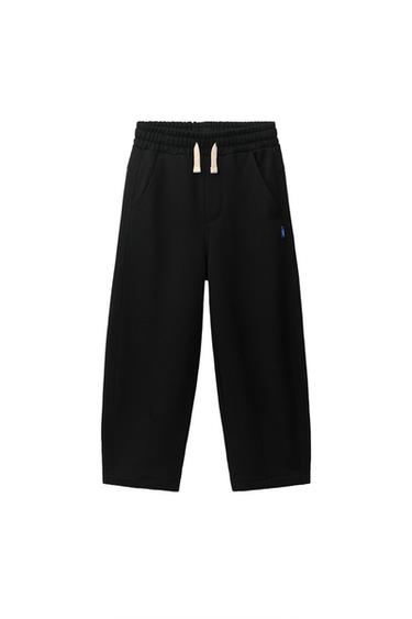 Zara BARREL PLUSH PANTS - Black
