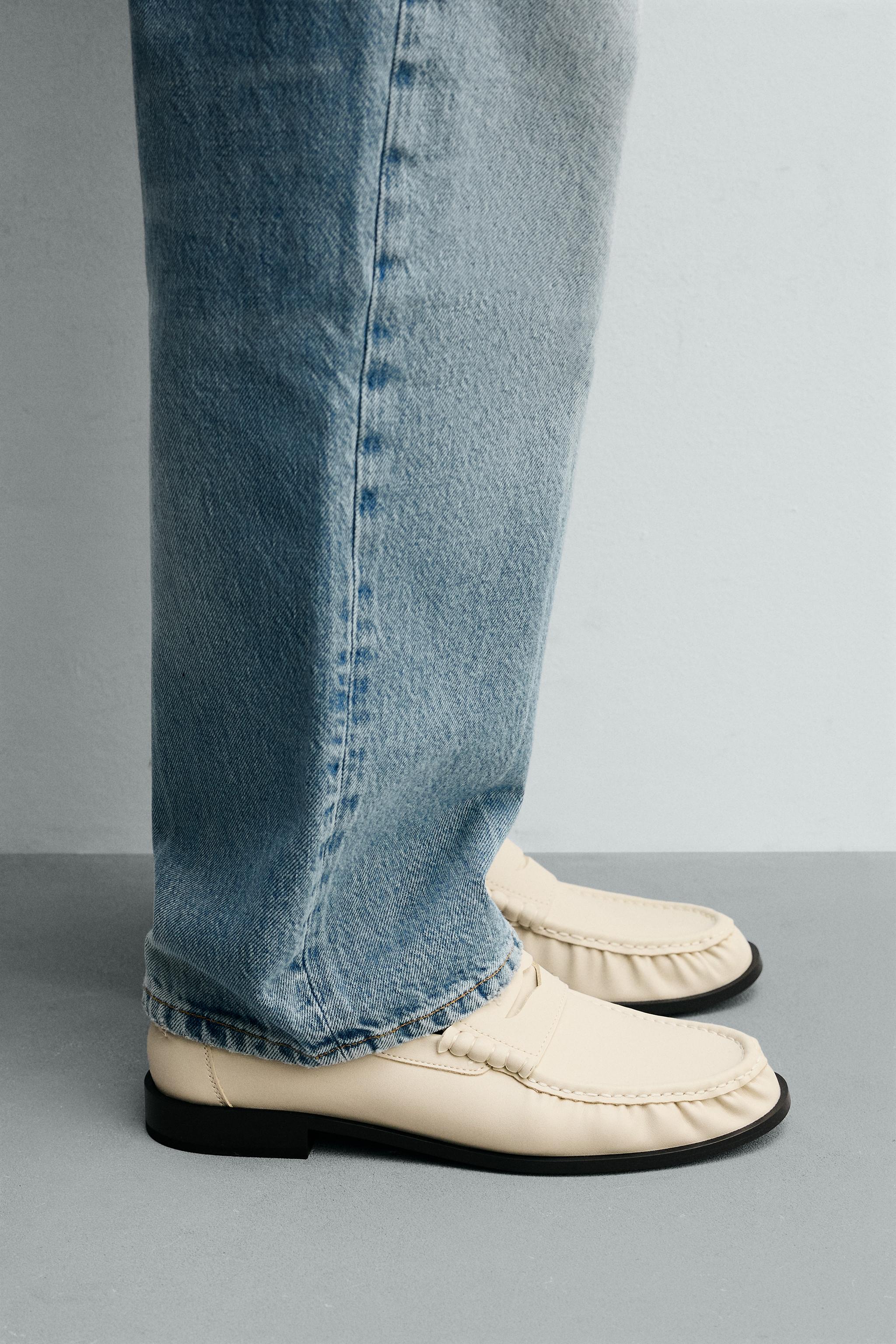 ドレスペニーストラップローファー - クリーム | ZARA Japan / 日本