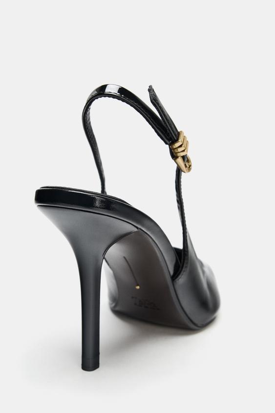 TALONS À BOUCLE MÉTALLIQUE - Noir de Zara - Image 3