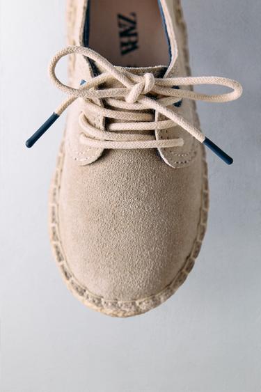 DERBYS JUTE CUIR ÉDITION LIMITÉE - Gris argent de Zara - Image 8