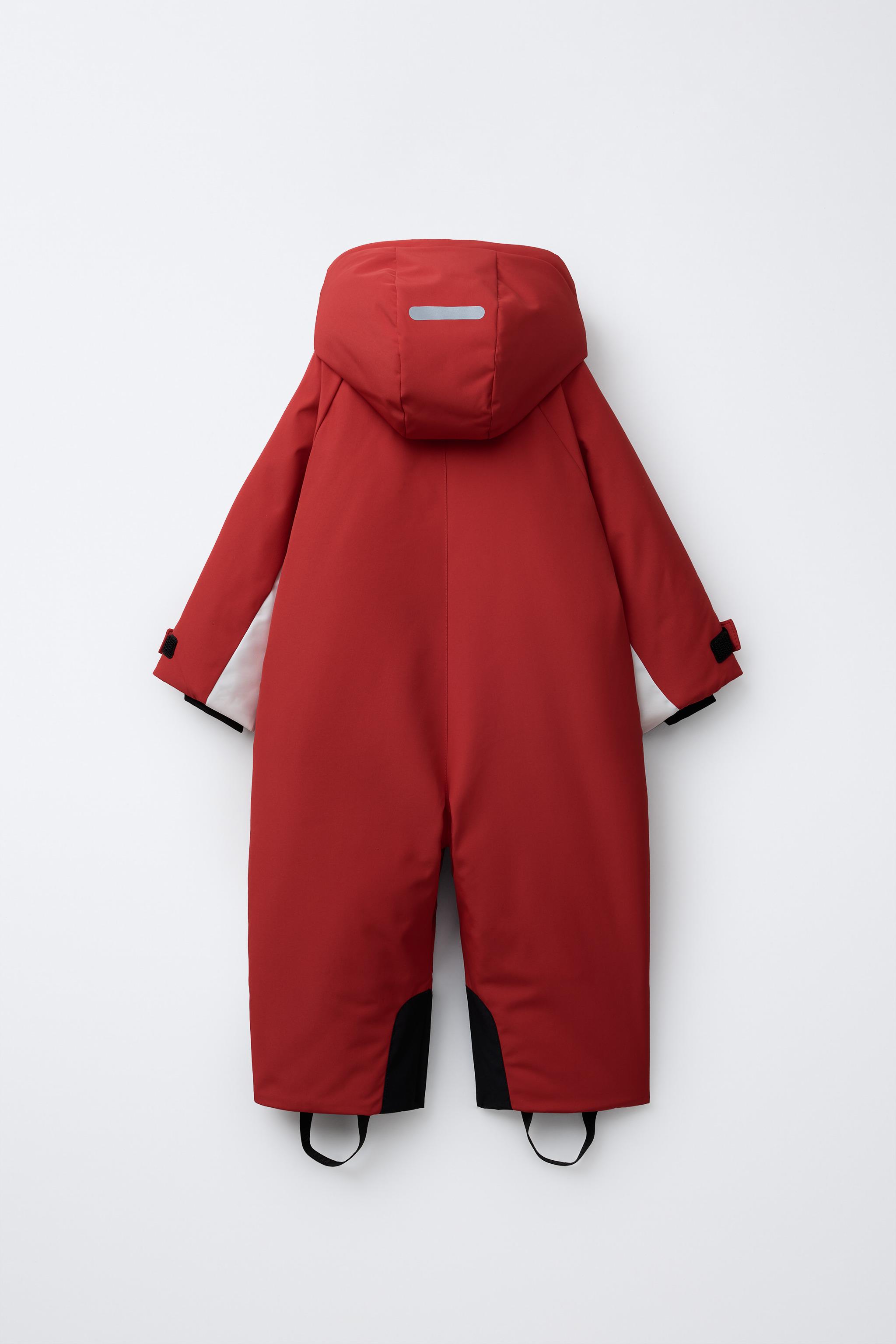 とろび WATER RESISTANT AND WINDPROOF COLOR BLOCK LONG JUMPSUIT - Red