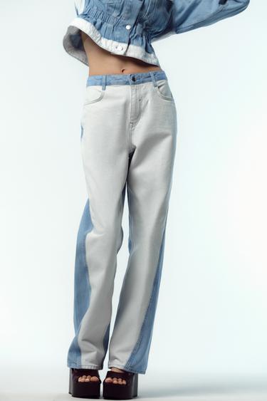 JEANS Z1975 STRAIGHT MID-WAIST COMBINED - Mid-blue by Zara - Image 3