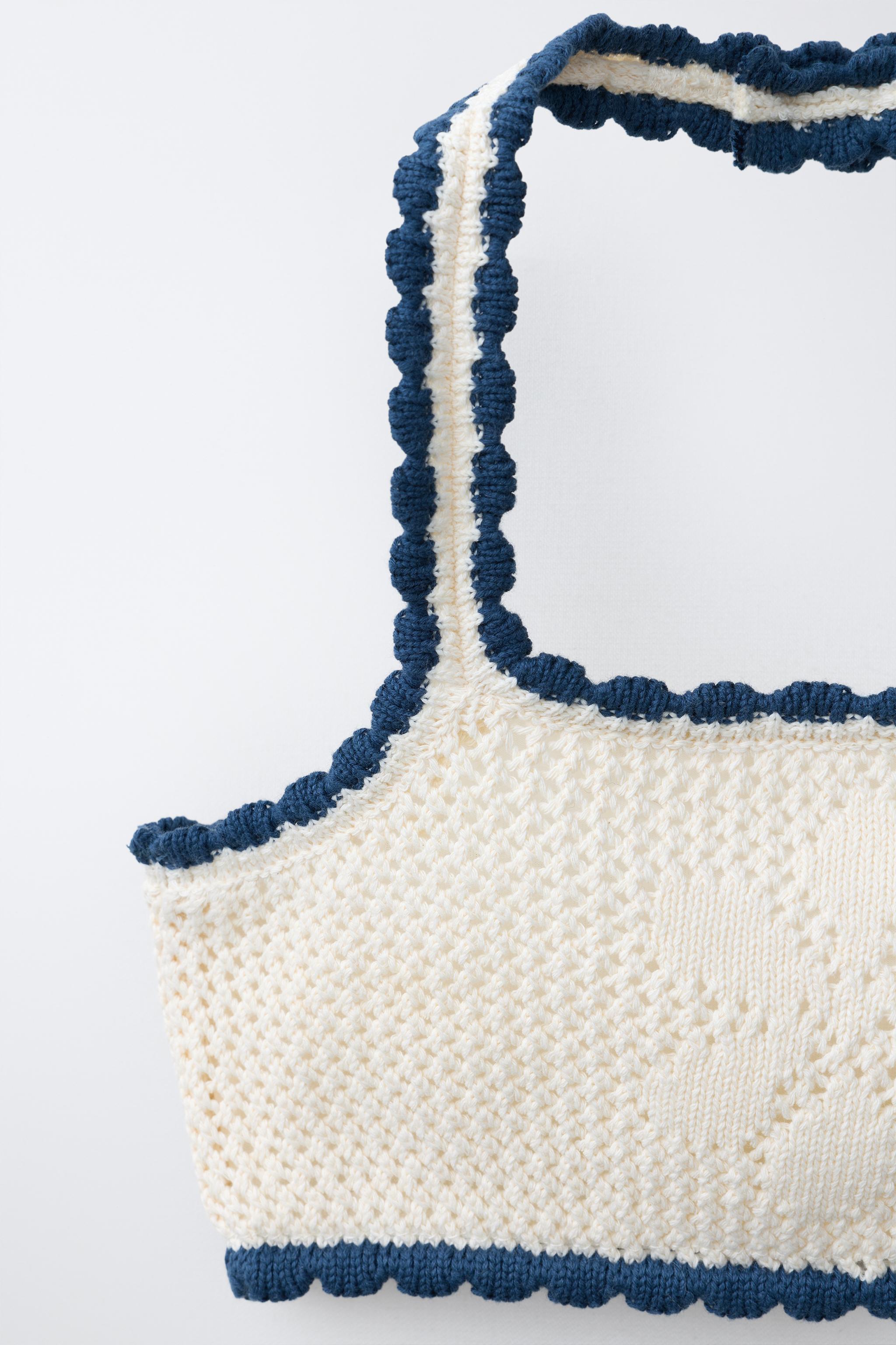 6-14 ANS/ BIKINI EN MAILLE CROCHET FLEURIE