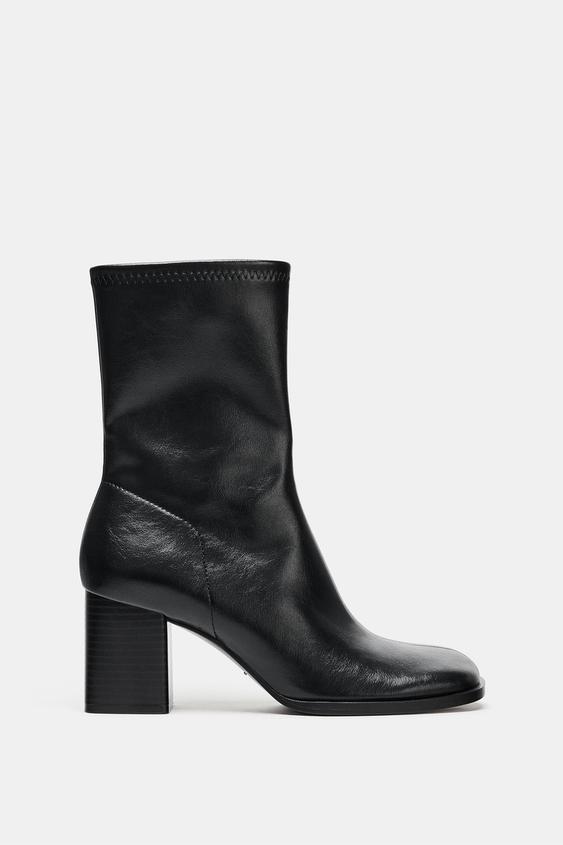 BOTIM DE SALTO BLOCO - Preto da Zara - Imagem 0