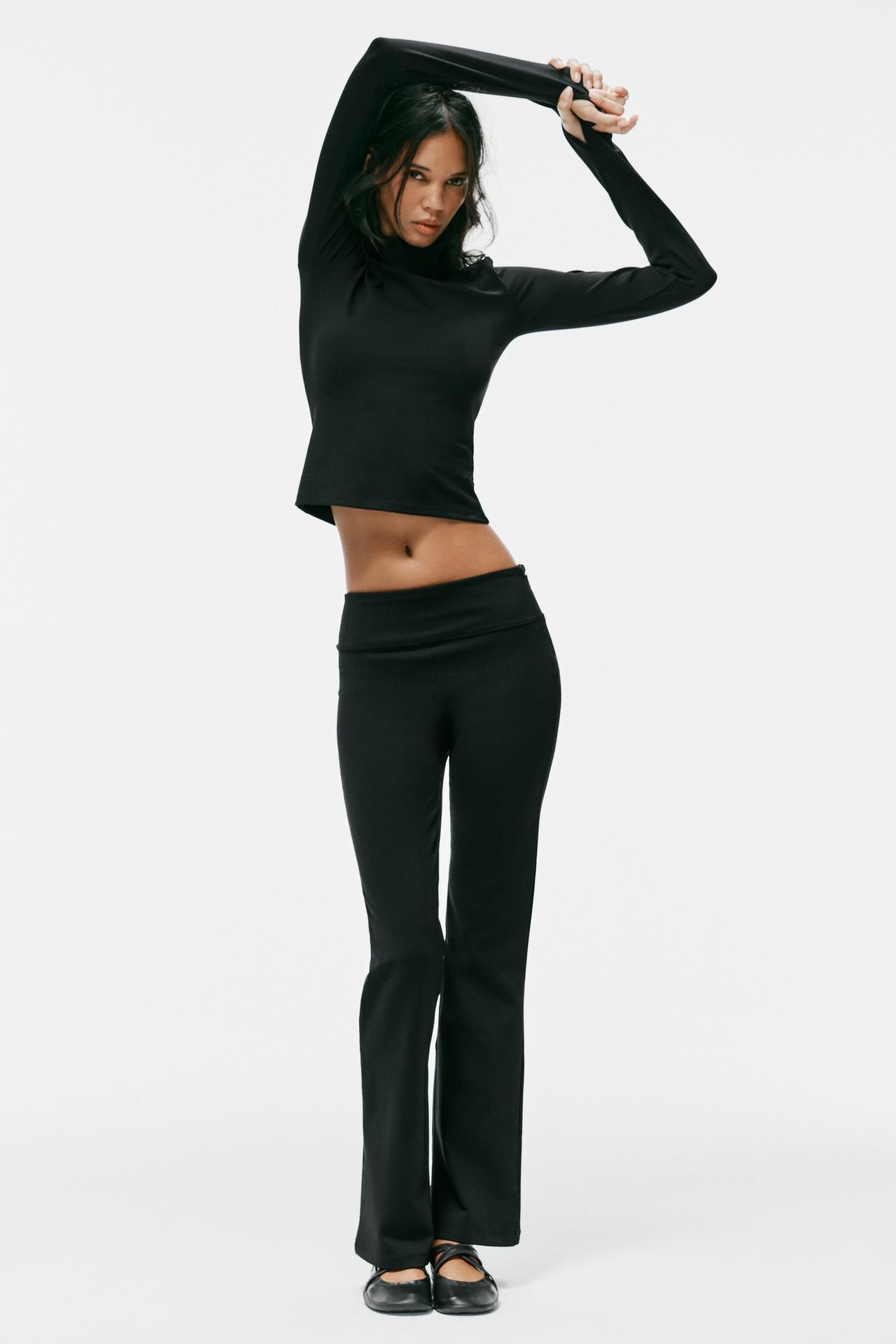 STRETCH FLARE TROUSERS