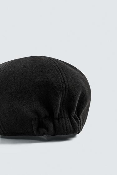 BÉRET EN FLANELLE - Noir de Zara - Image 6
