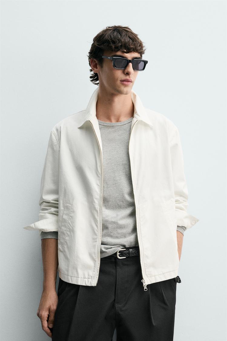 ZARA REGULAR FIT OVERSHIRT WITH ZIP