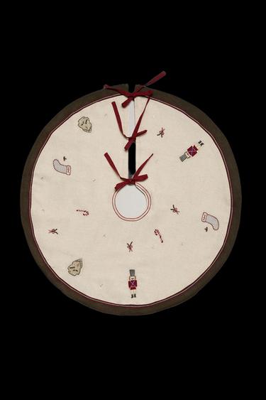 Zara DECORATIVE EMBROIDERED CHRISTMAS TREE SKIRT - Multicolored - Image 0